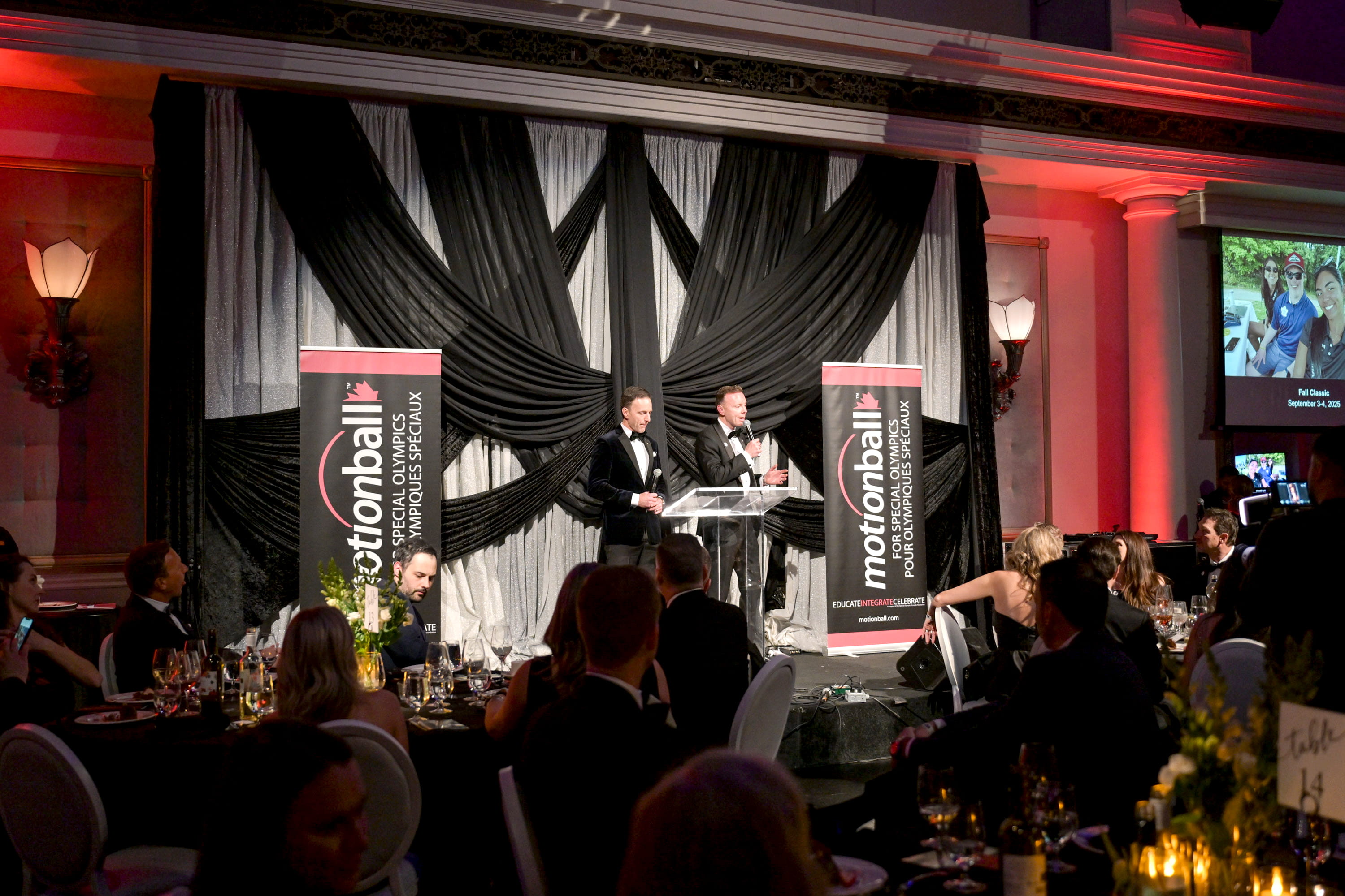 Live performance on stage at the Motionball Toronto Gala 2026
