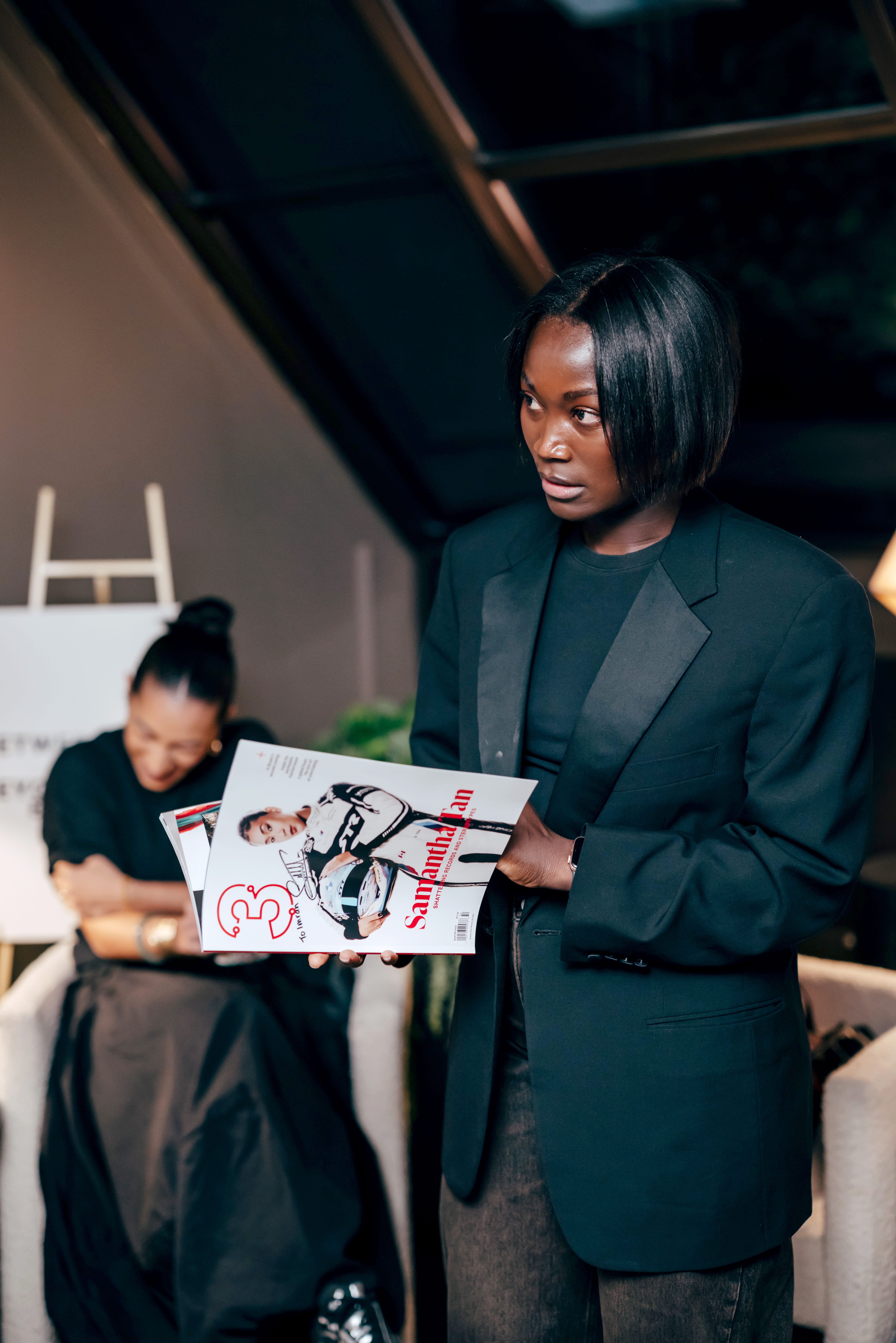 Portrait of Samantha Tan at her fireside chat event